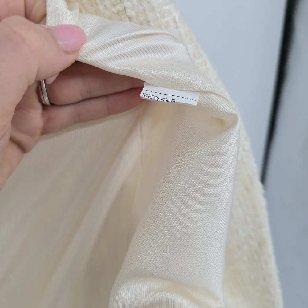 Zara cream tweed Double-Breasted Blazer - Picture 11 of 11